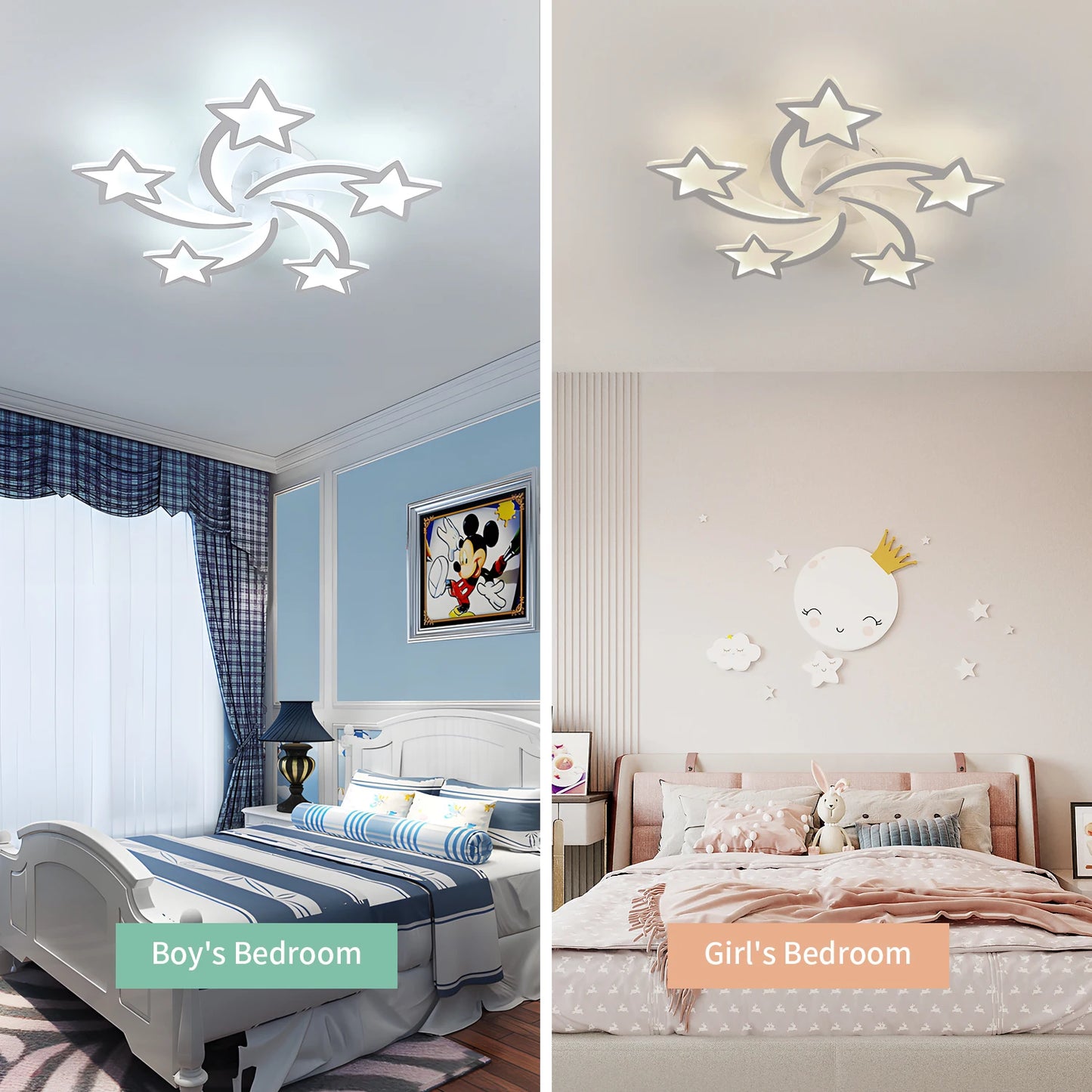 Star Shaped Led Ceiling Light 30W 3000K 6500K Living Room