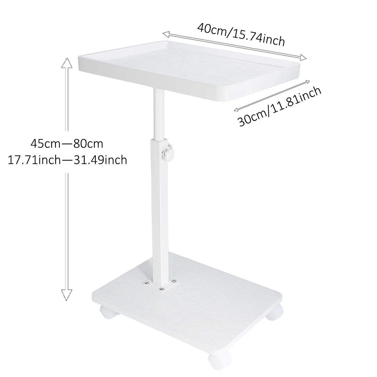 Side Table With Wheel C Shaped Living Room Sofa Side Cabinet Mobile Coffee Table Simple Small Square Table Bedroom Bedside Table
