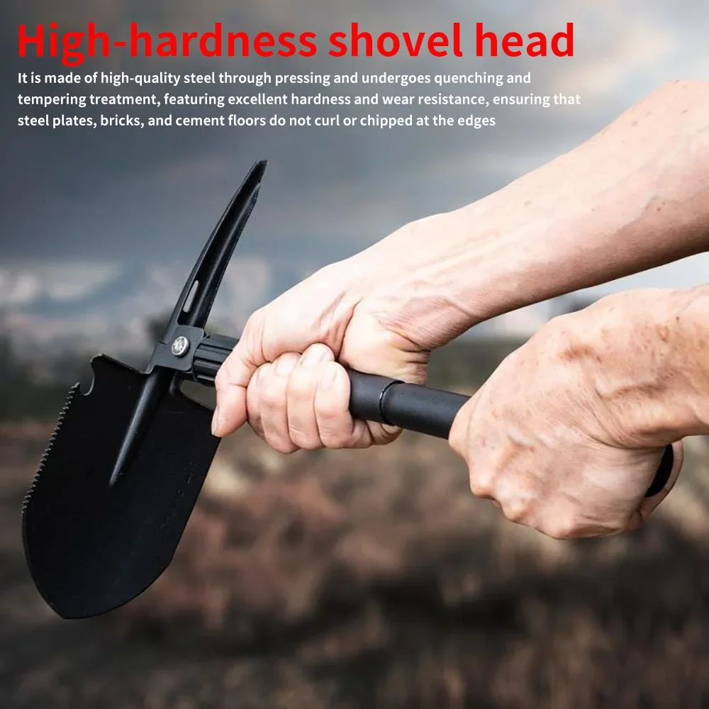 Multifunctional Garden Shovel 3-in-1 Folding Military Shovel for Camping, Fishing, Portable field survival tools