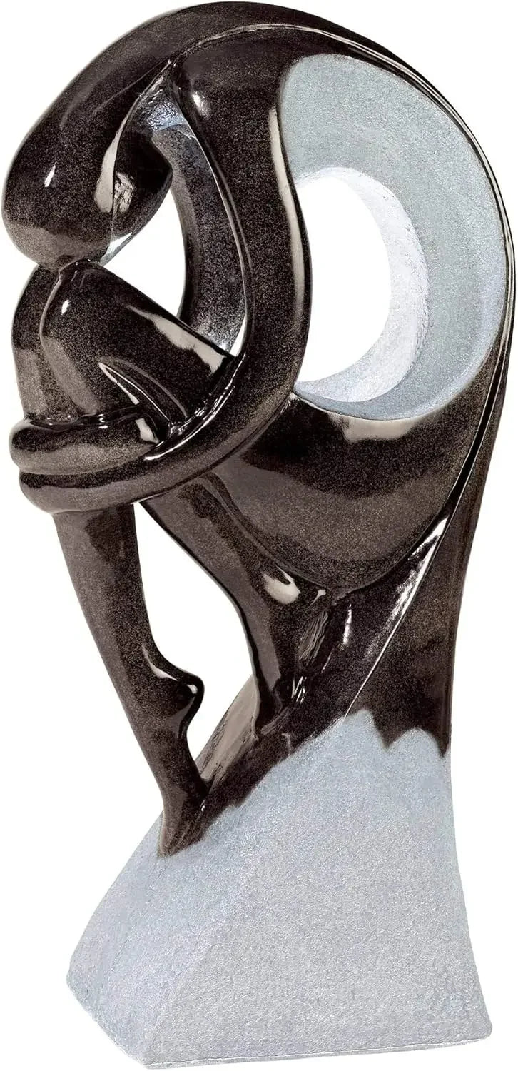 Graceful Form Modern Outdoor Floor Bubbler Water Fountain 43" High with LED Light House Living Room