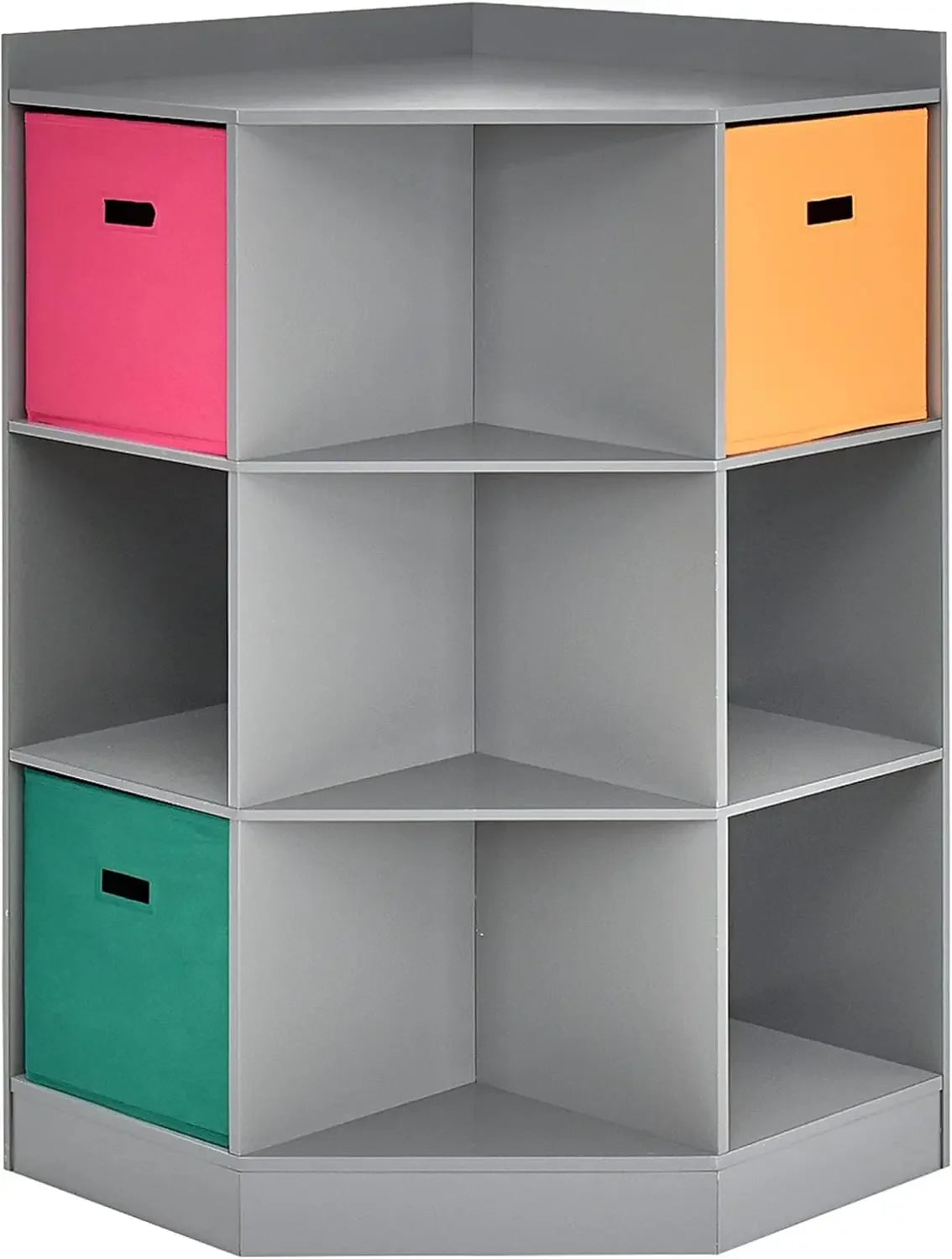 Kids Toy Storage Organizer Nine Cubby Bins Display Shelf
