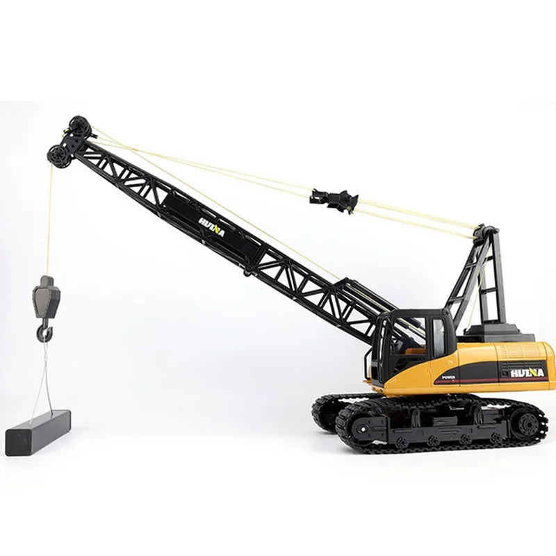 1/14 HUINA 572 15CH RC Construction Crane Truck Tower Excavator Remote Control Model Car Toy for Kids Adults