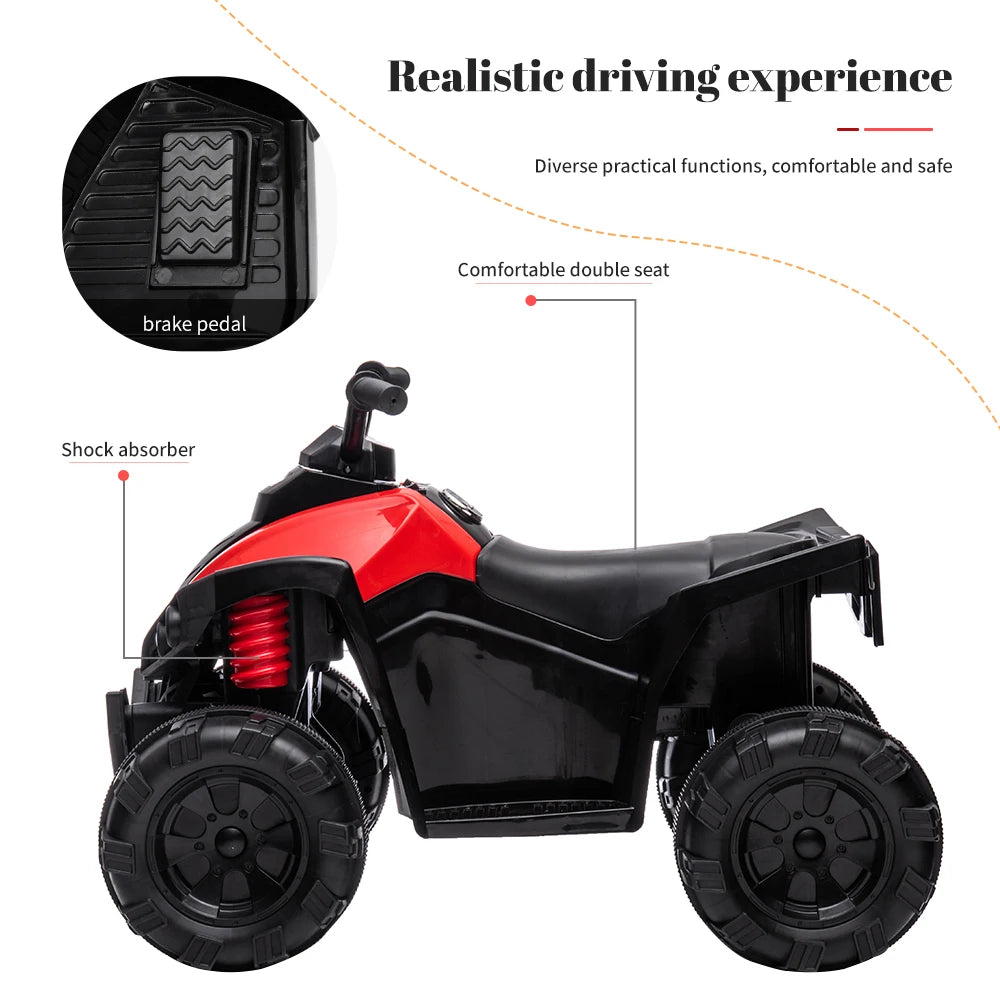 4 Wheeler for Kids, 12V Battery Powered Ride On ATV, Electric 4 Wheeler Quad ATV Car with MP3, USB, LED Headlight Ride On Toys f