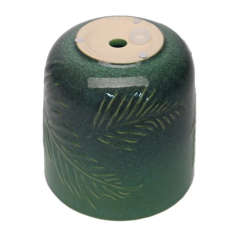 8 Inch Ceramic Planter With Botanical Design For Indoor And Outdoor Plants