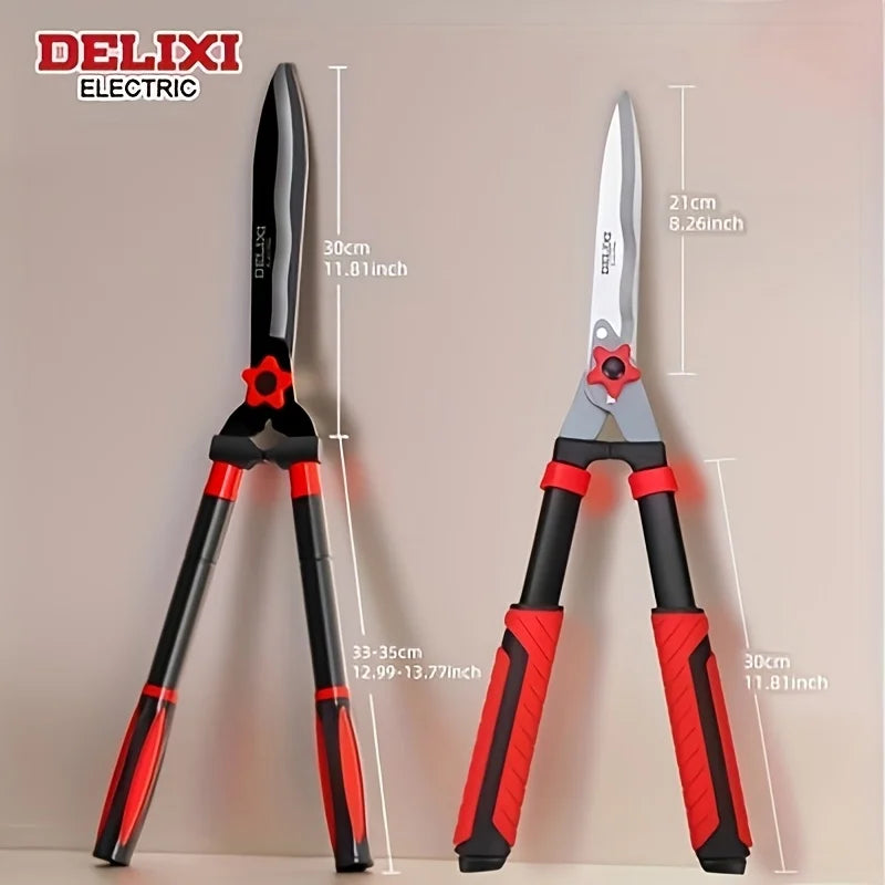 DELIXl ELECTRlC Brand Garden Hedge Shears, 10in/12inManual Hedge Clippers For Shaping Shrubs And Trimming Bushes