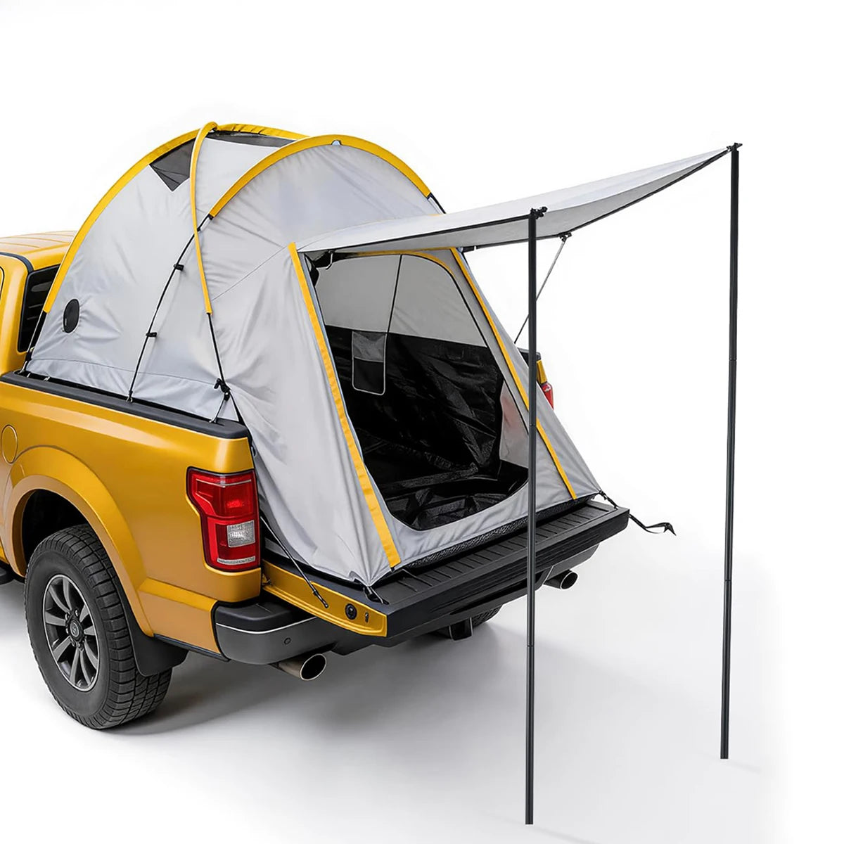 Waterproof Double Layer Truck Bed Tent With Awning 210D Oxford Fits 5 To 6 Feet