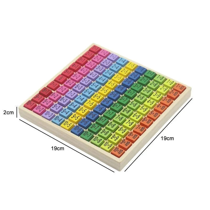 Wooden Math Toys For Kids 99 Multiplication Table Arithmetic Learning Aids