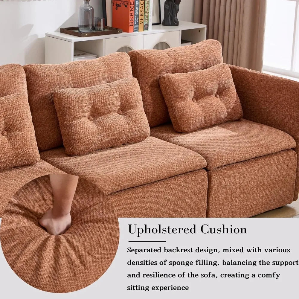 Modern Chenille Loveseat Sofa 56.5 Inches Wide Sleeper