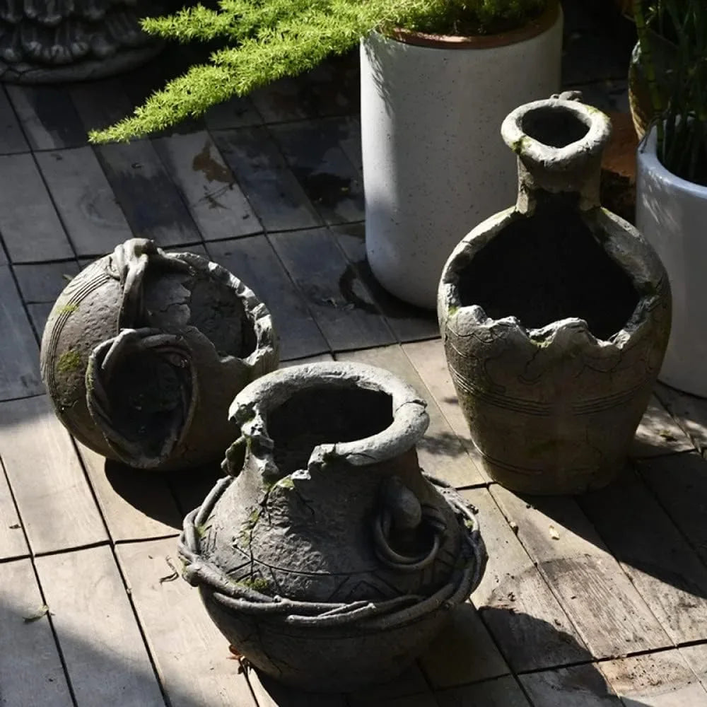 Large Garden Rattan Flowerpot Basket Planter Outdoor