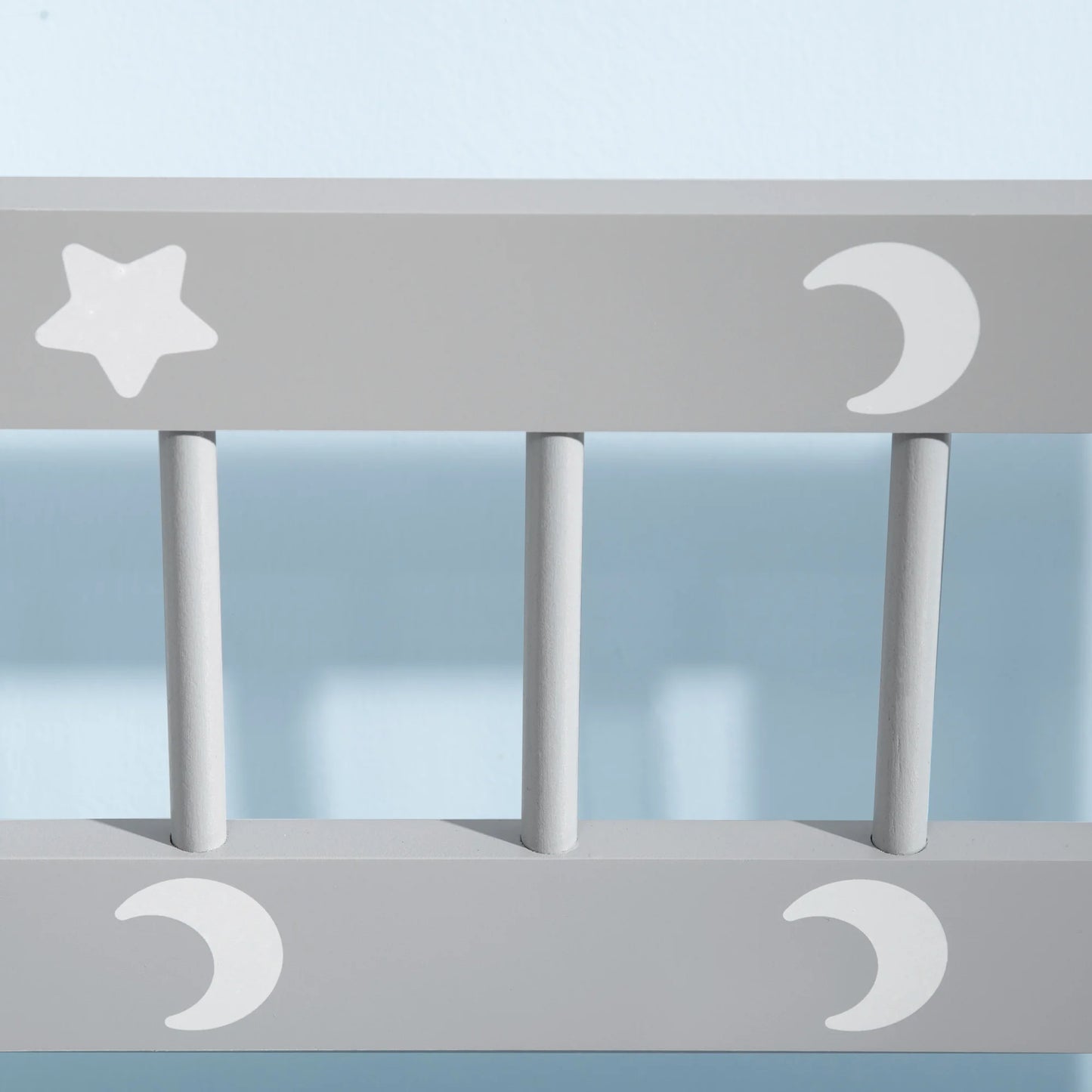 Toy Chest Storage Bench Cabinet Pneumatic Rod Grey Kids