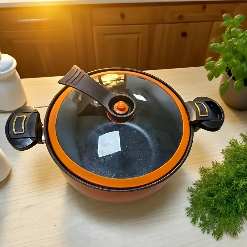 Enameled Cast Iron Dutch Oven With Lid Dual Handles For Bread Baking Nonstick