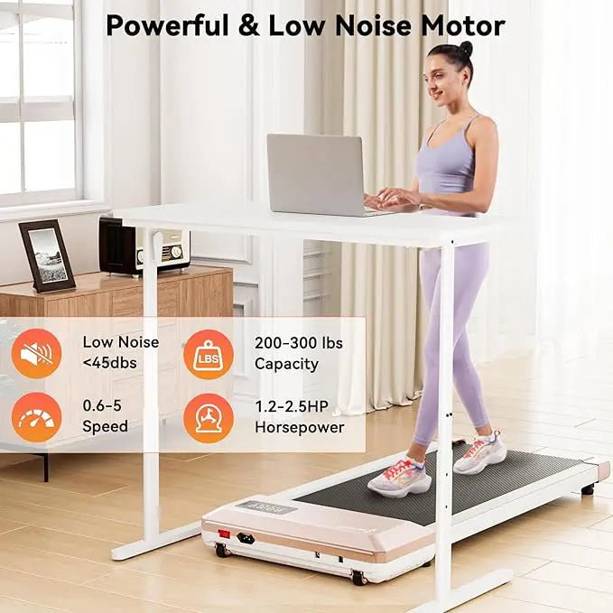 Superun 2 In 1 Home Office Walking Treadmill Two Point Five HP With App Remote