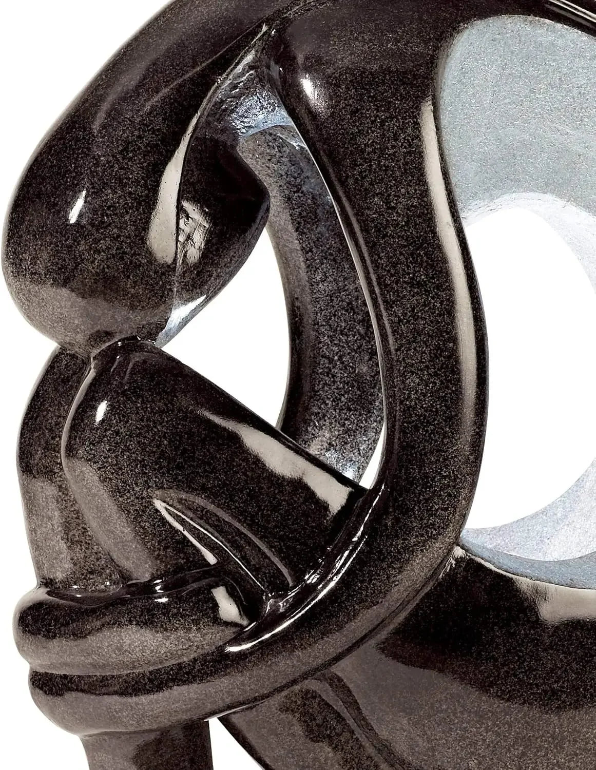 Graceful Form Modern Outdoor Floor Bubbler Water Fountain 43" High with LED Light House Living Room