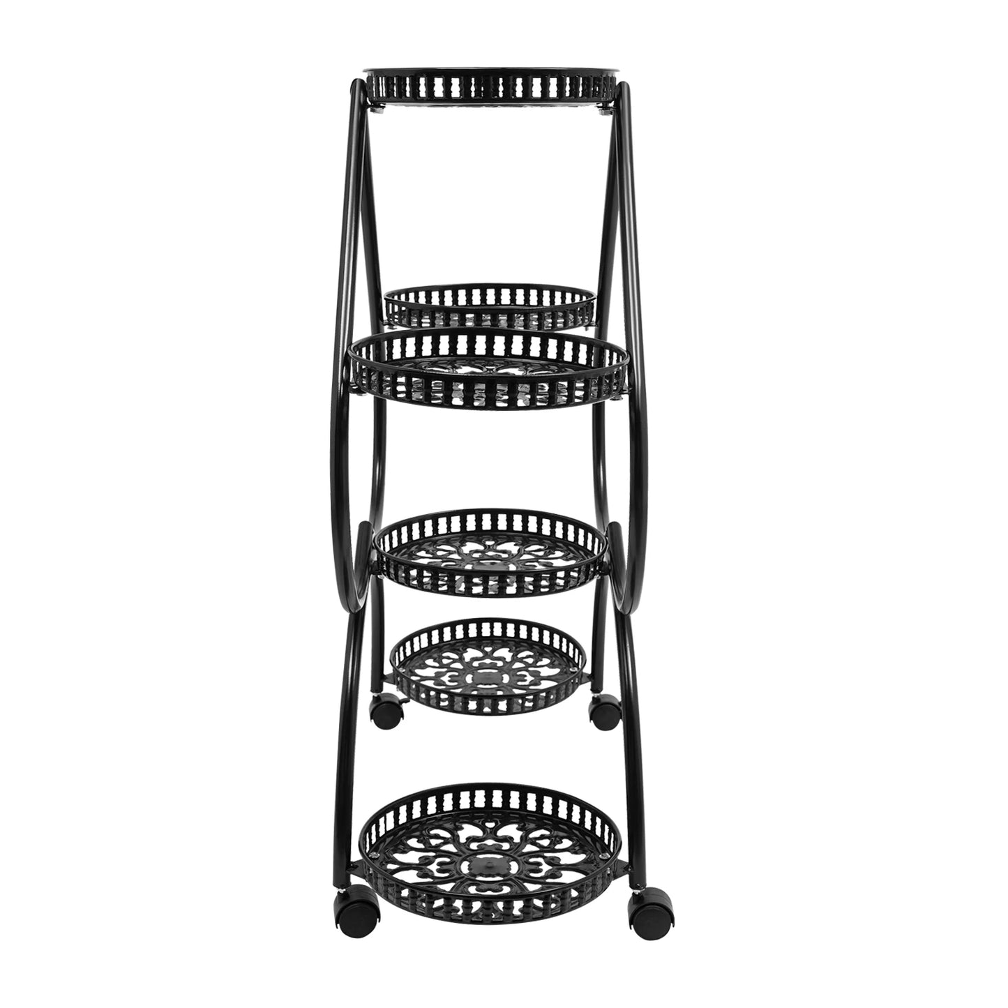 6 Potted Heart Flower Pot Stand 4 Tier Plant Stand for Patio Garden Living Room Corner Balcony and Bedroom