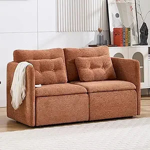 Modern Chenille Loveseat Sofa 56.5 Inches Wide Sleeper