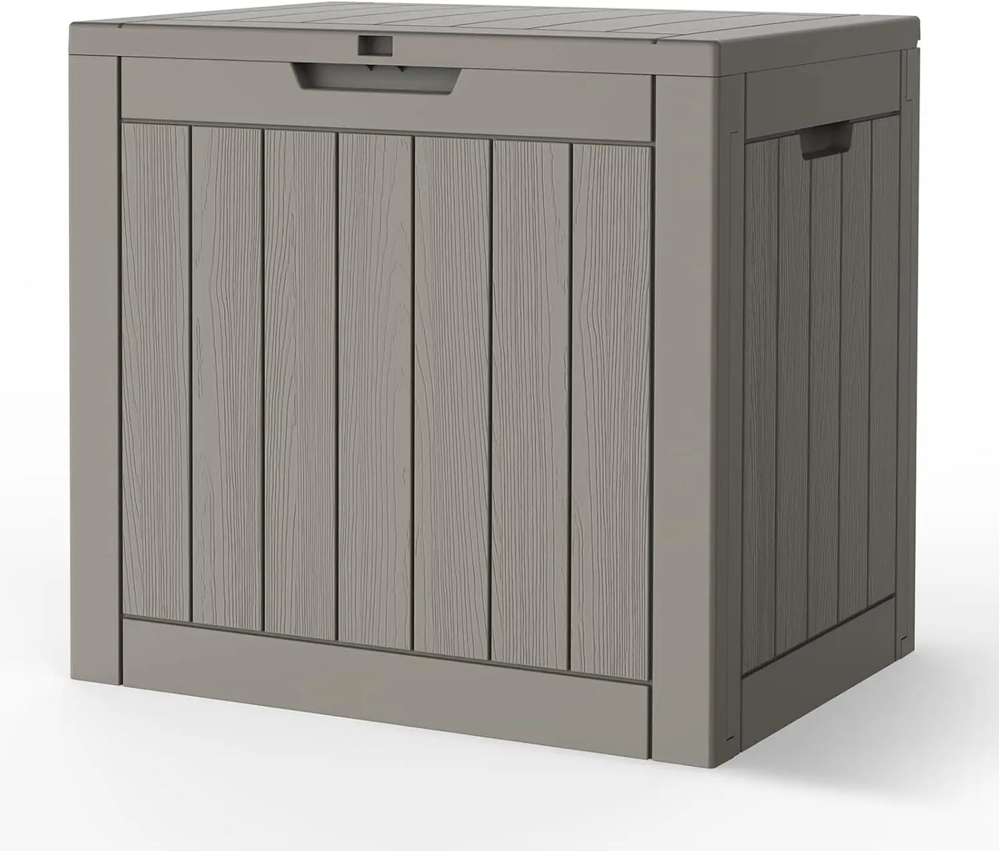 45Gal Black Deck Box - Waterproof & UV-Resistant Outdoor Storage w/Lockable Lid - For Patio/Garden Furniture