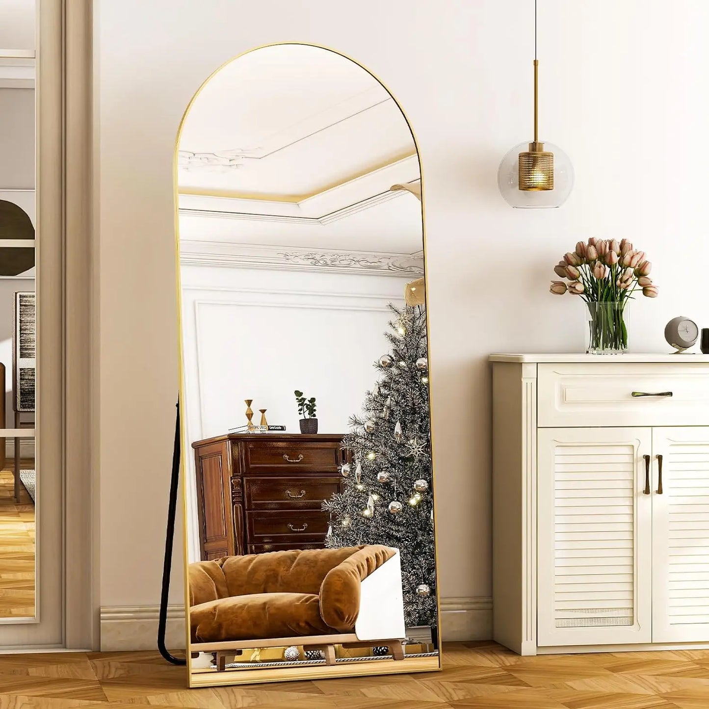 26x71 Inch Aluminum Frame Full Length Floor Mirror For Bedroom And Living Room