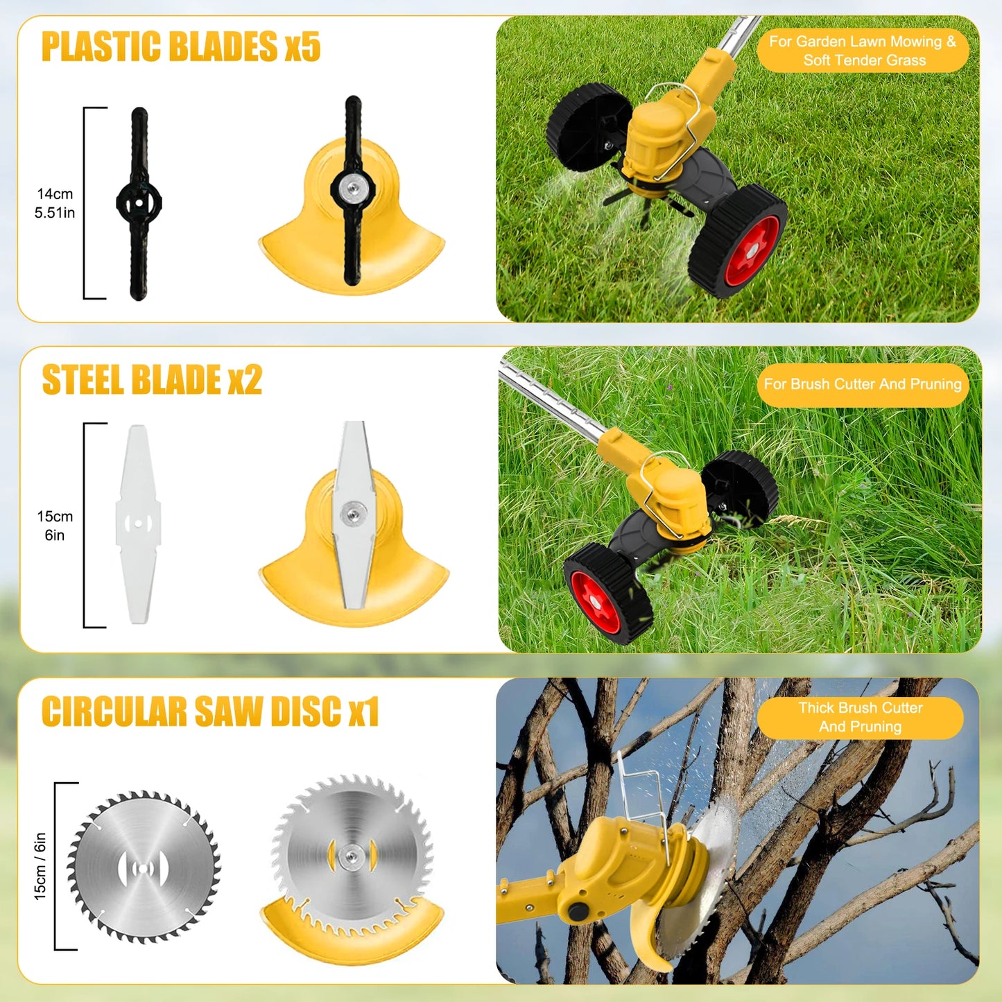 Cordless Grass Trimmer Lawn Electric 21V With 2x24V BatteryFast Charger 2-in-1 650W Brush Cutter 18000 RPM for Yard Garden
