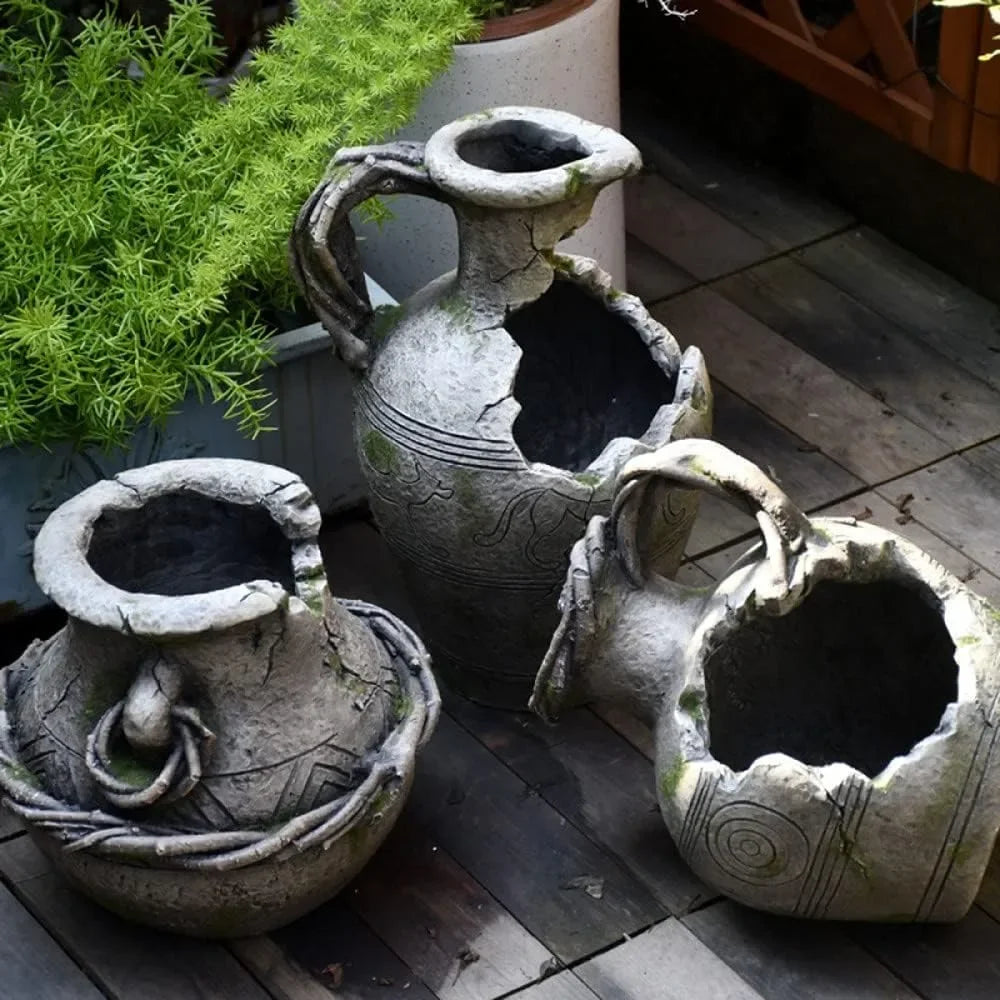 Large Garden Rattan Flowerpot Basket Planter Outdoor