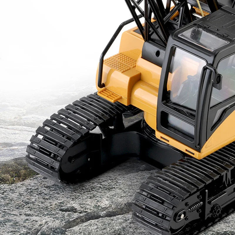 1/14 HUINA 572 15CH RC Construction Crane Truck Tower Excavator Remote Control Model Car Toy for Kids Adults