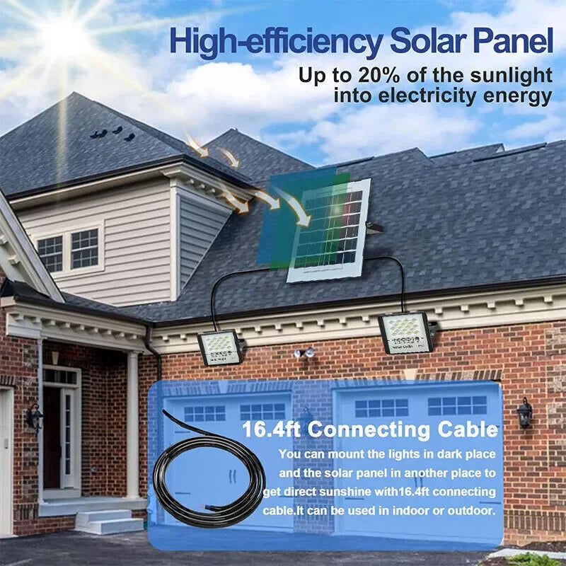 300W LED Solar Street Light Dusk To Dawn Waterproof Flood