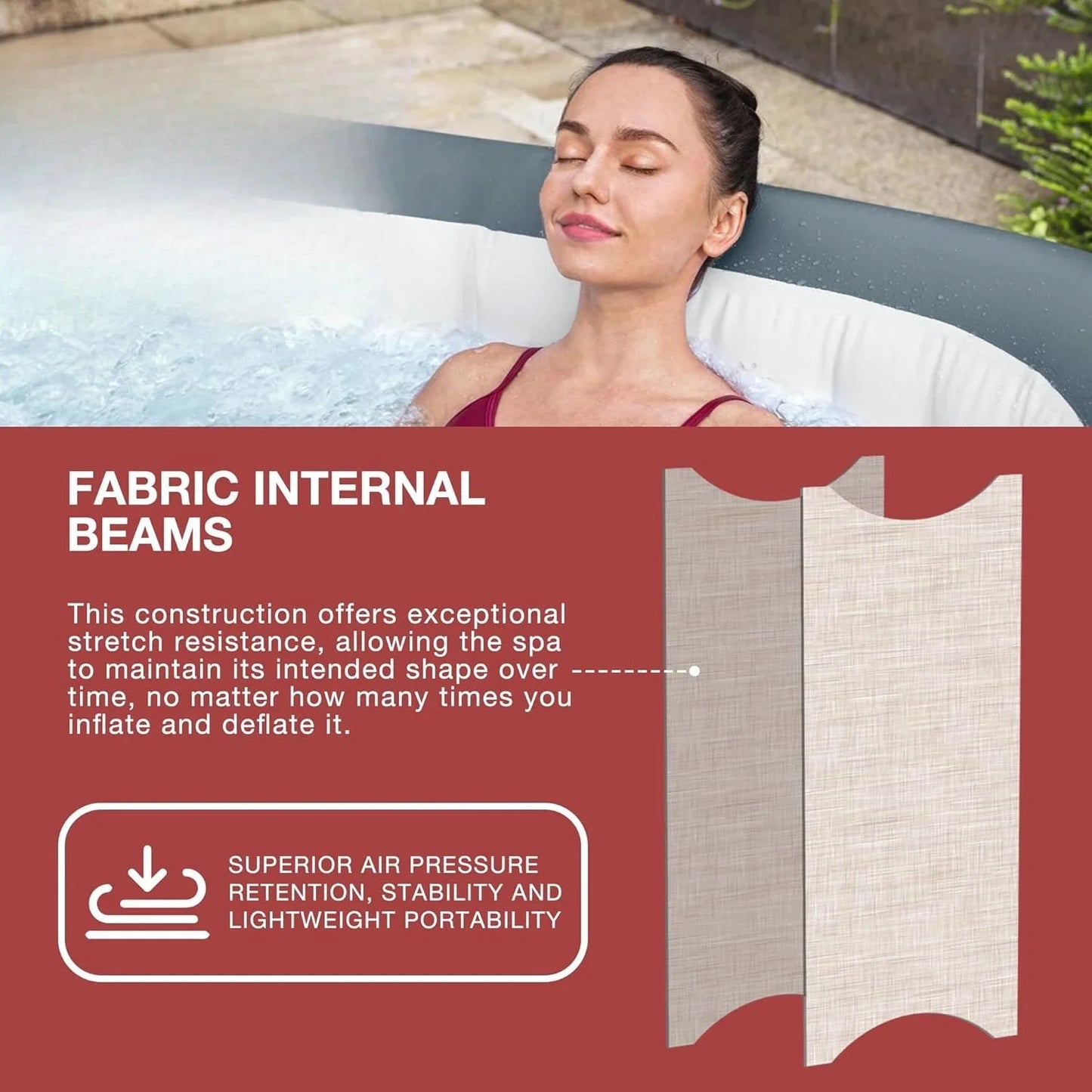 SaluSpa AirJet 4 to 6 Person Inflatable Hot Tub Gray