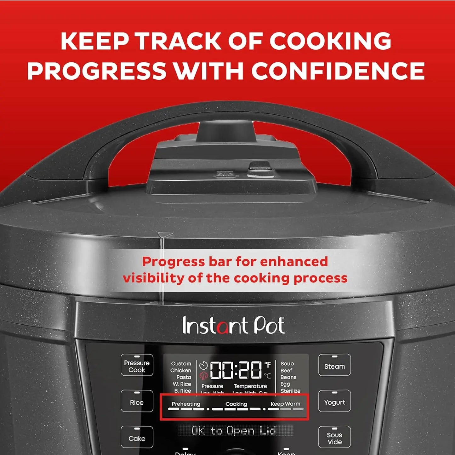 RIO Wide Plus, 9-in-1 Electric Pressure Cooker, 35% Larger Cooking Surface, WhisperQuiet Steam Release, Multi-Cooker, Slow Cook