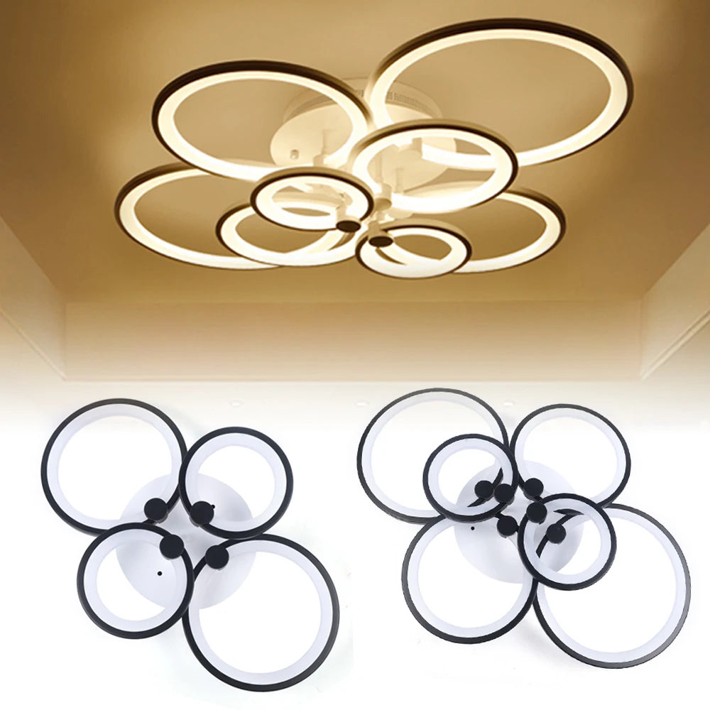 4 6 8 Heads Dimmable Acrylic LED Ceiling Light Flush Mount