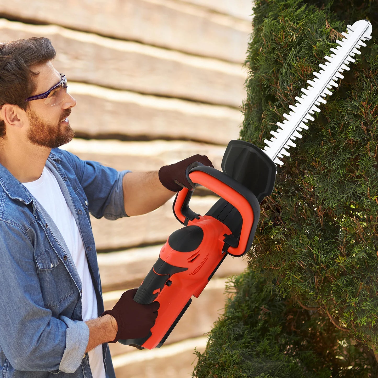 Cordless Hedge Trimmer 22-Inch Electric with 3.0Ah Battery Charger Bush Trimmers Grass Shears Handhel for Yard Garden Lawn Care