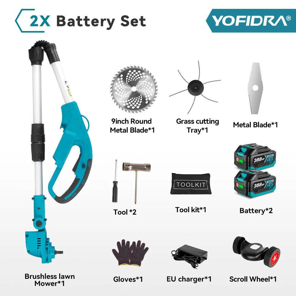Yofidra 1500W Electric Lawn Mower Makita Battery Cutter