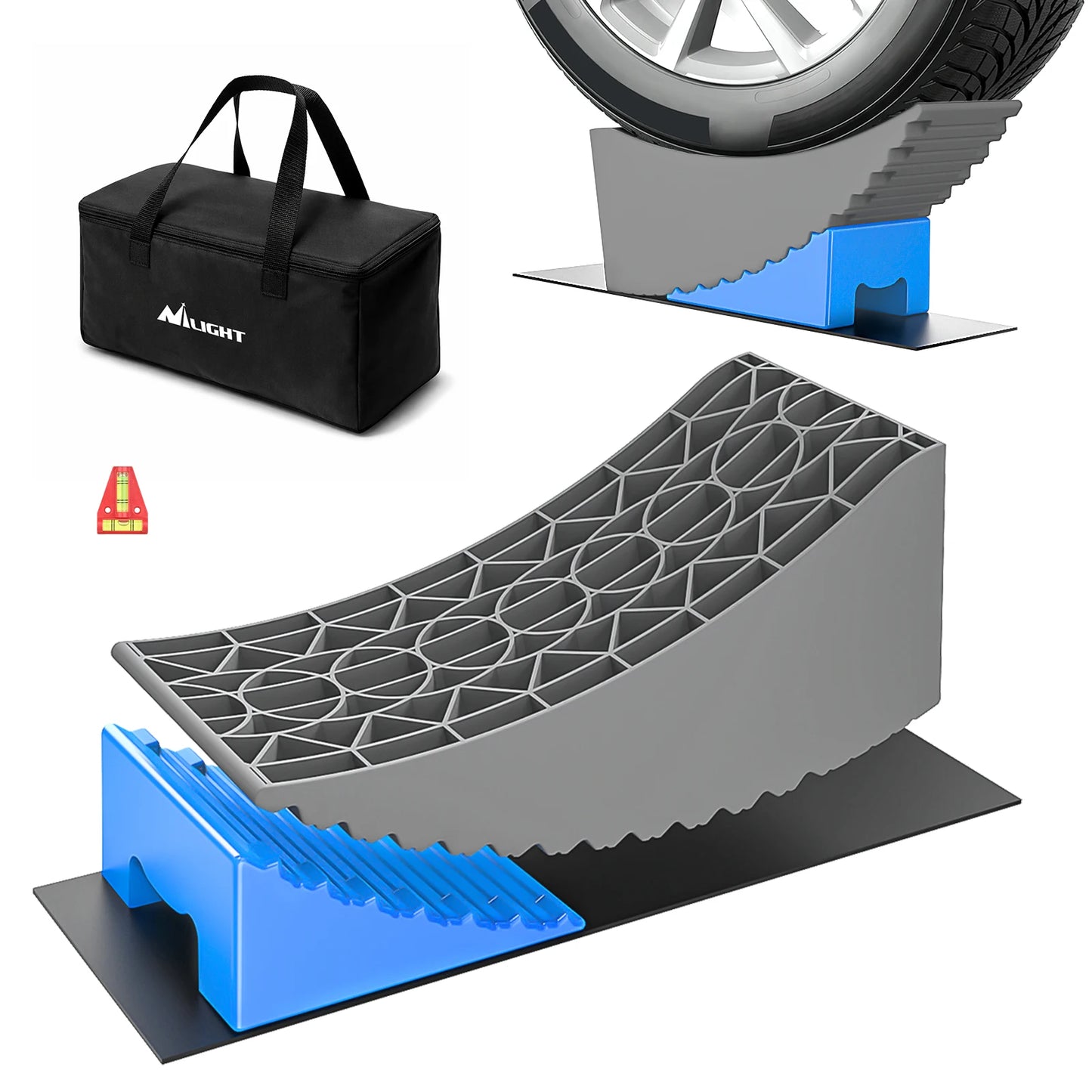 Nilight RV Leveler 2 Pack Camper Leveling Blocks Dual Axles Up To 35000 Lbs