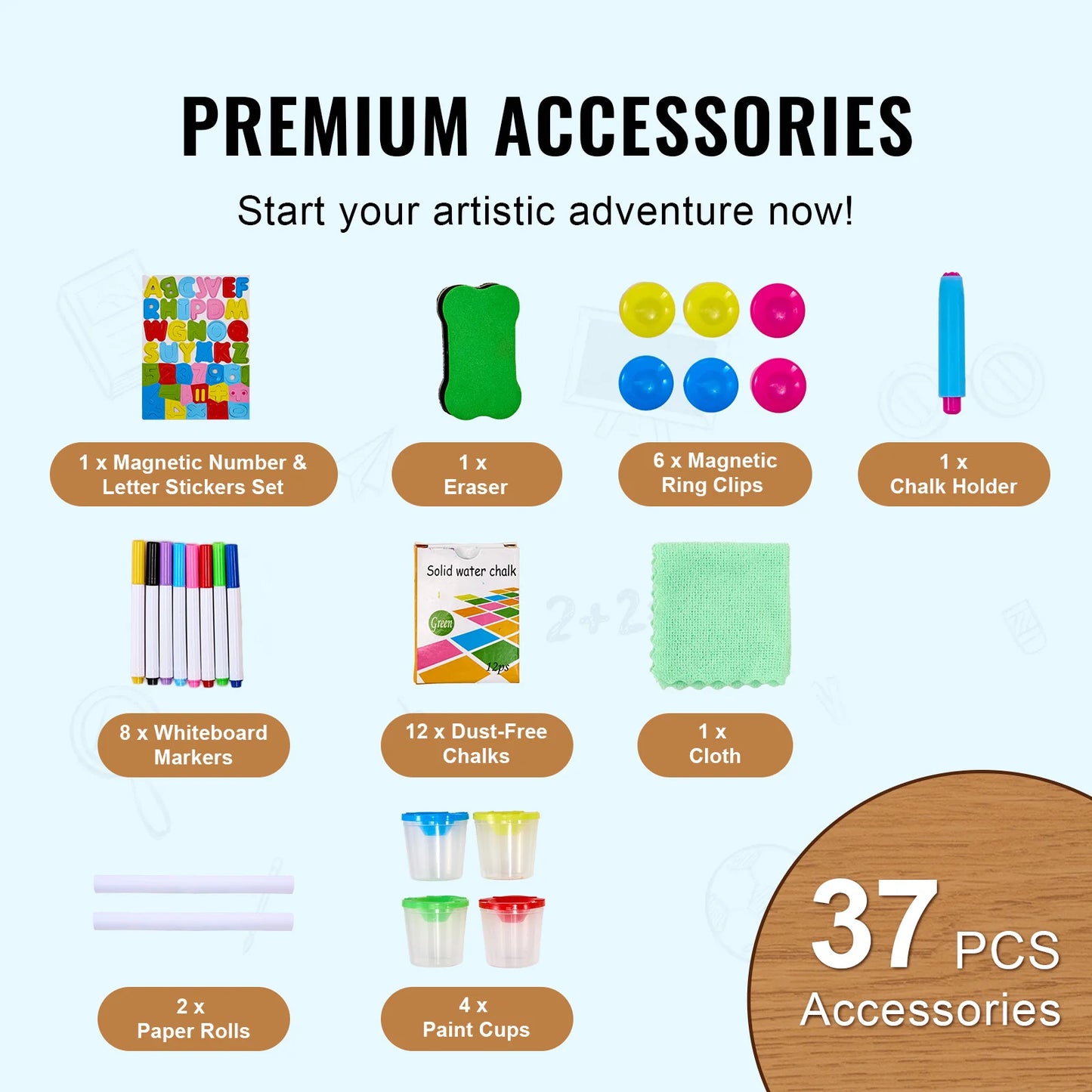 SucceBuy Children Magnetic Drawing Board WordPad Baby Color Graffiti Standing Art Easel Educational Drawing Toys for Kids Girl