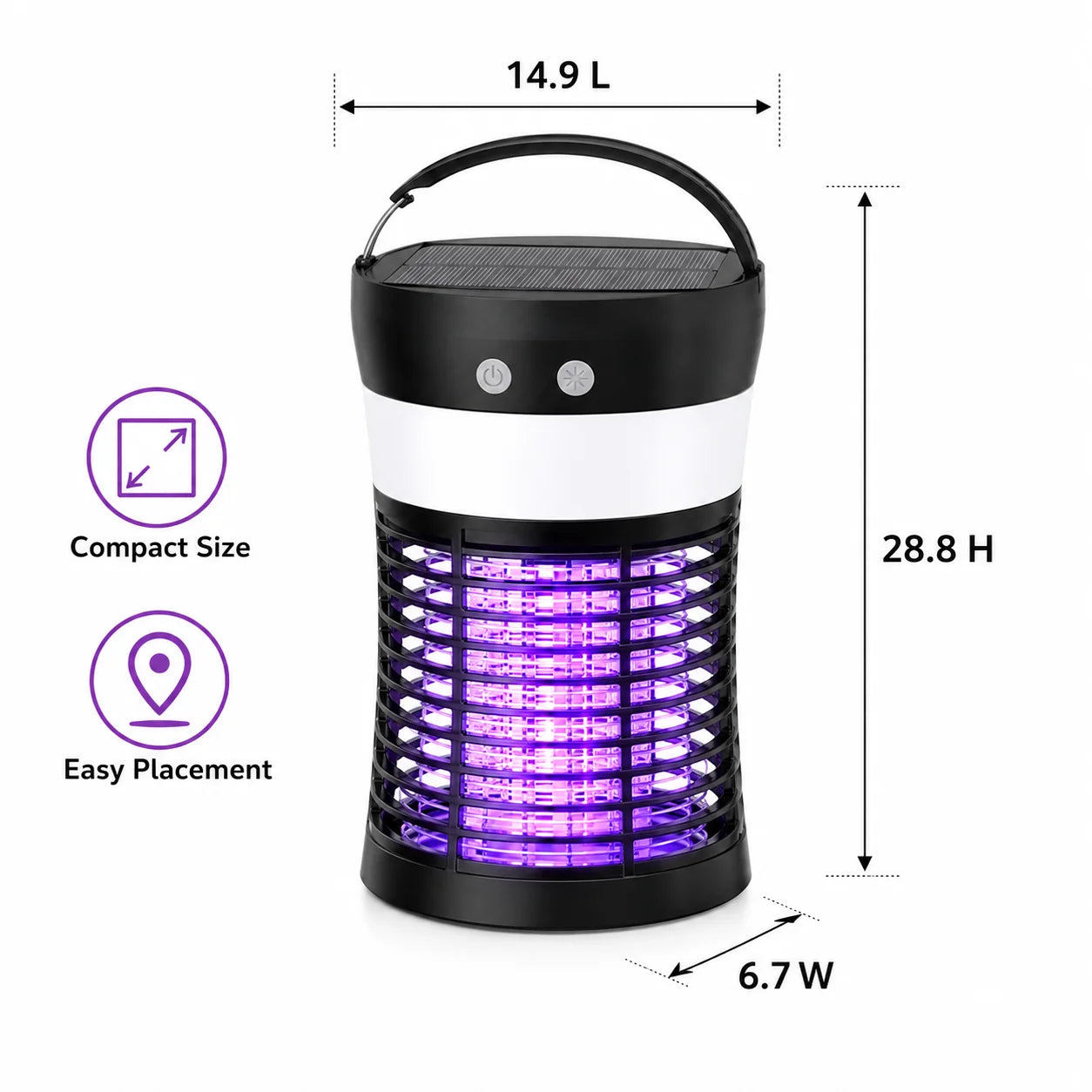 Bug Zapper 3000V Rechargeable Indoor Outdoor Mosquito Killer