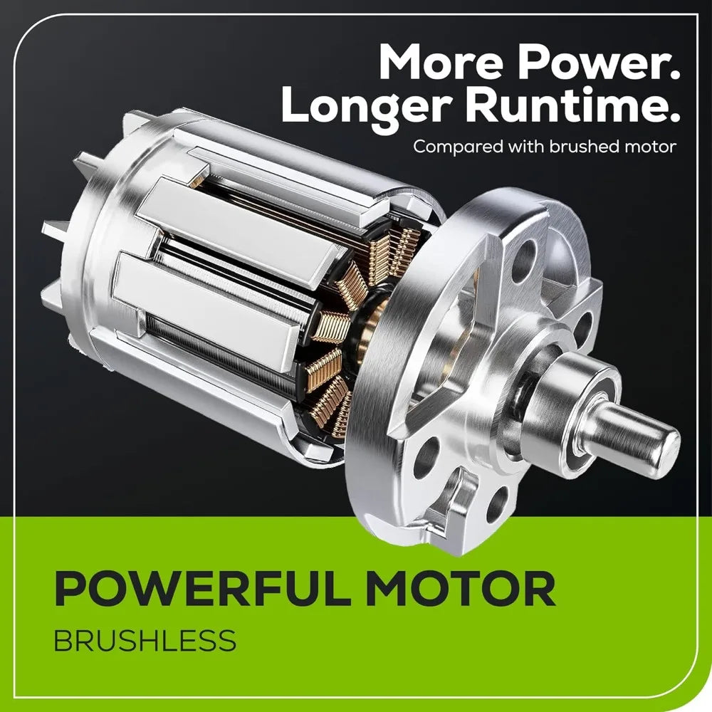 24V 13" Brushless Cordless (Push) Lawn Mower, 4.0Ah Battery and Charger Included,Walk-Bchind Lawn Mowers