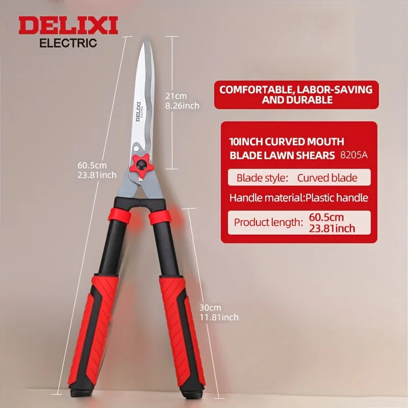 DELIXl ELECTRlC Brand Garden Hedge Shears, 10in/12inManual Hedge Clippers For Shaping Shrubs And Trimming Bushes