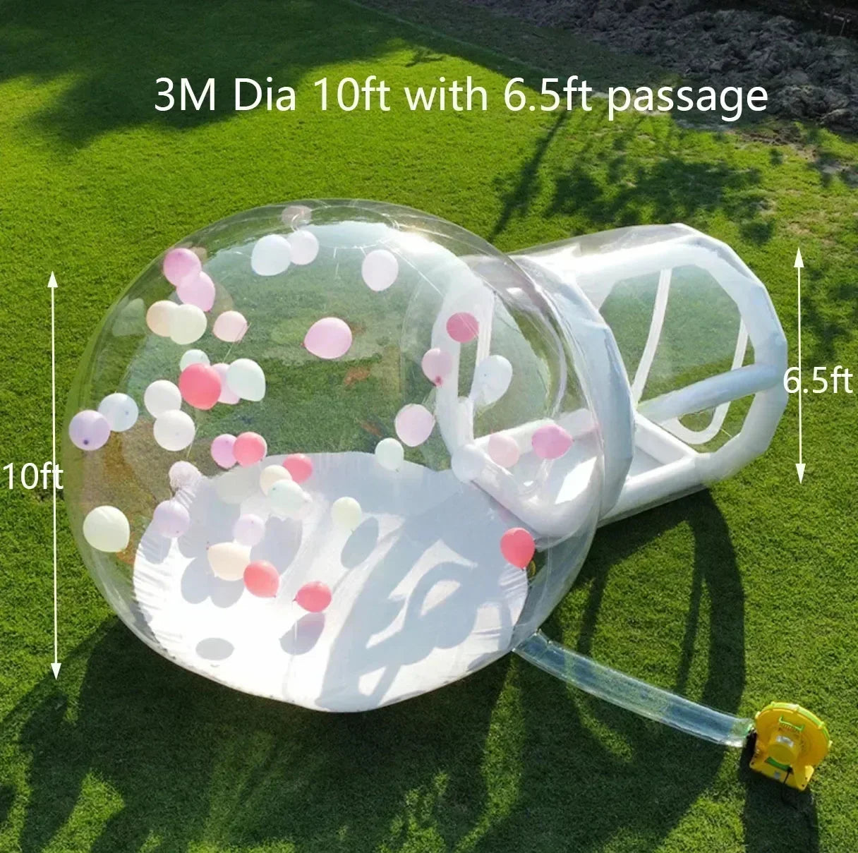 10FT Balloon Inflatable Bubble House Trampoline Castle Camping Tent Kids Party Children Toy Parks Event Commercial Rental