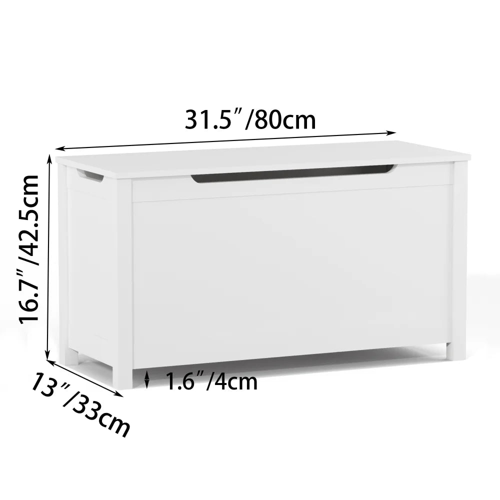 Wooden Toy Chest Playroom Kids Toy Box Storage Organizer