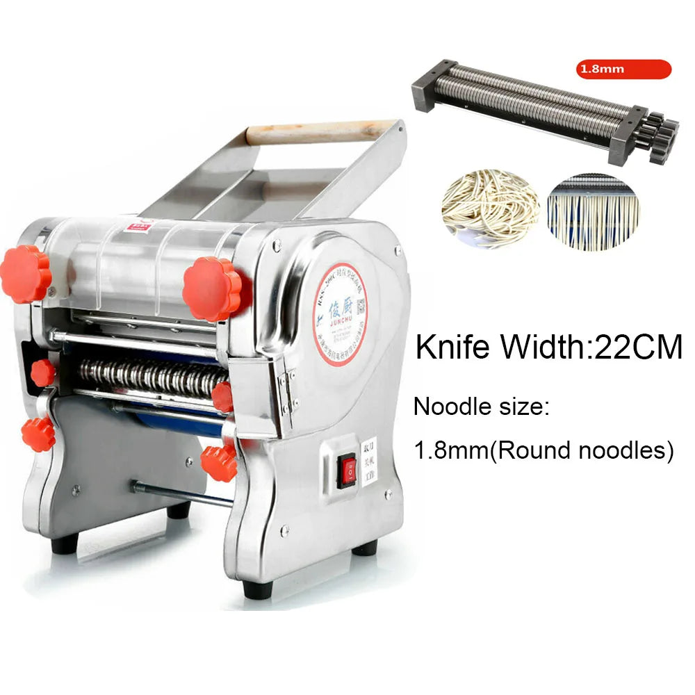 550W Electric Pasta Maker Noodle Machine Stainless Steel Dual Knife