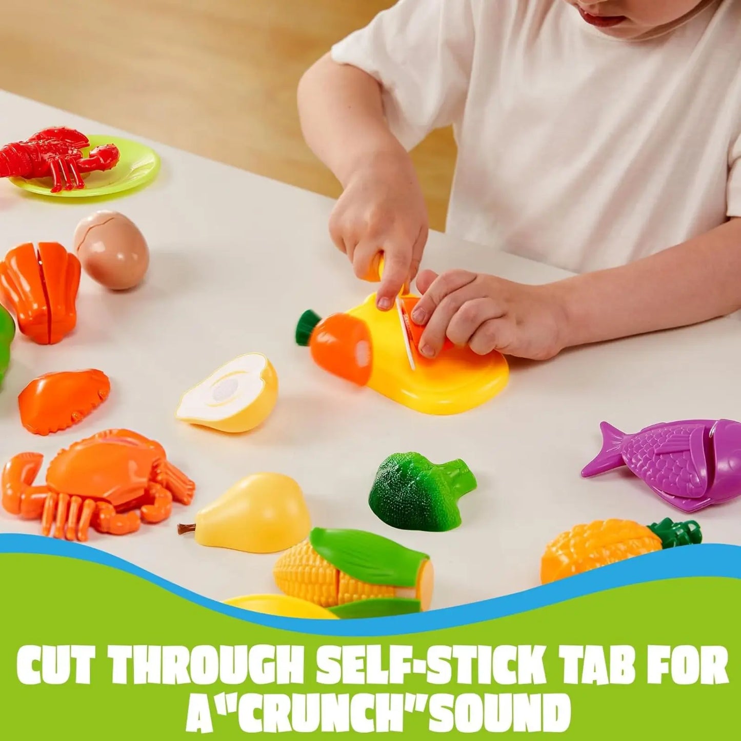 Fruit bucket, cutting and joy toy, vegetable simulation, children's play, kitchen, baby food, vegetable cutting, kitchen utensil