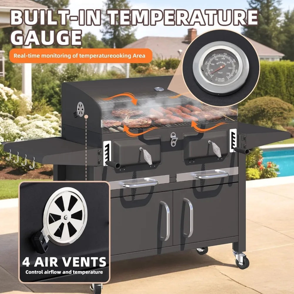 36 Inch Extra Large Charcoal Grill With Thermometer