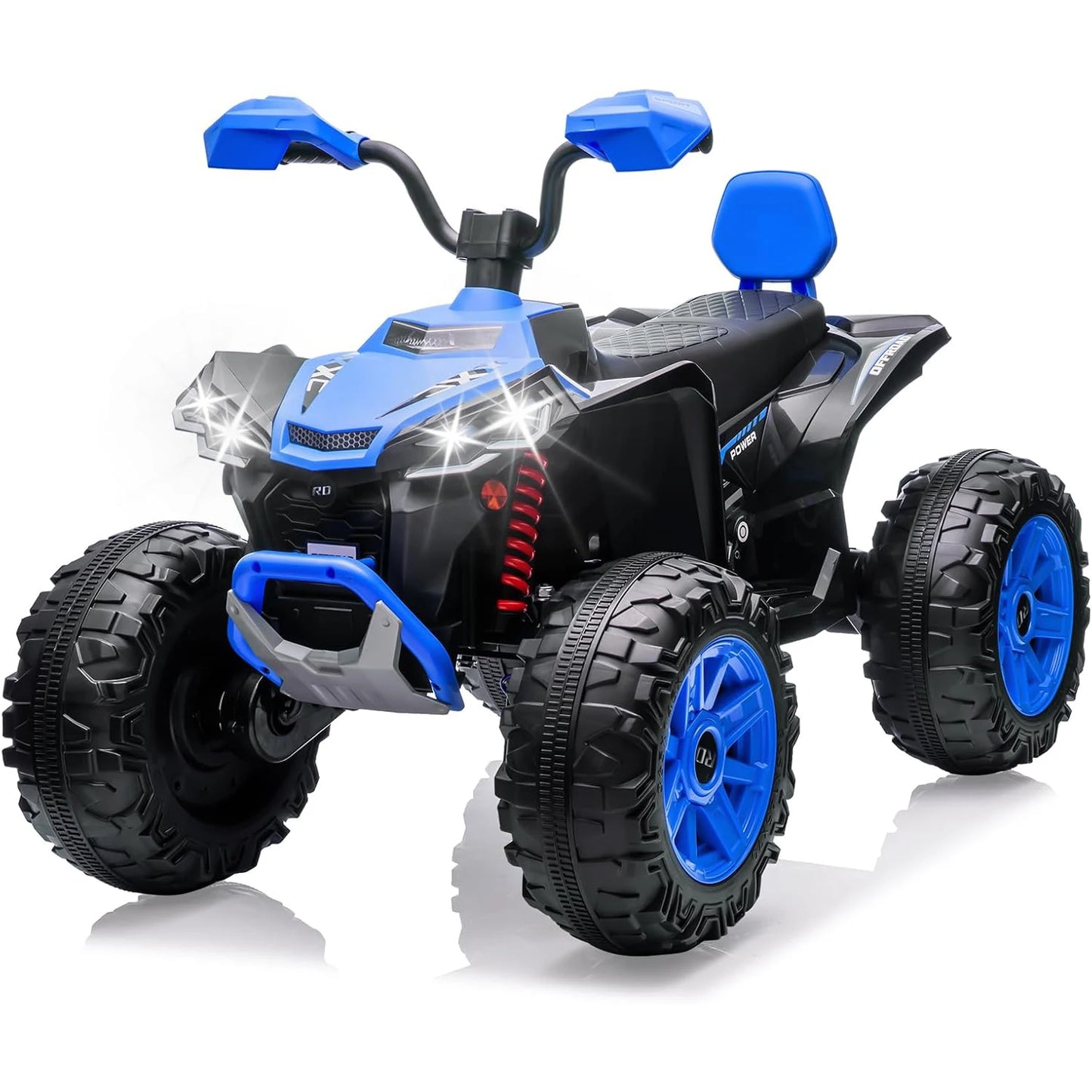24V Kids Electric ATV Two Seater With Dual 550W Motors LED Lights Music Player