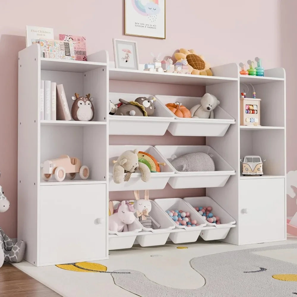 Kids Toy Storage Organizer With Eight Removable Bins