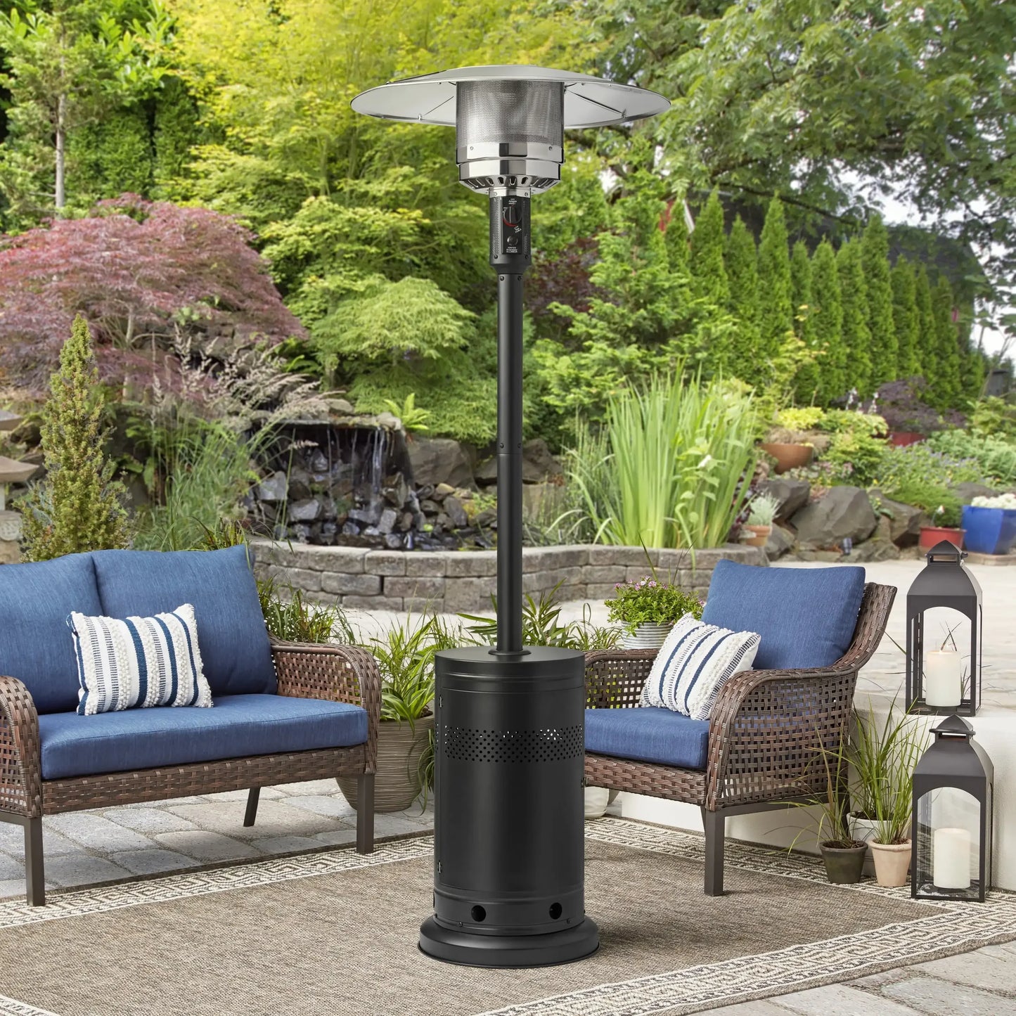 48000 BTU Propane Outdoor Freestanding Patio Heater Black