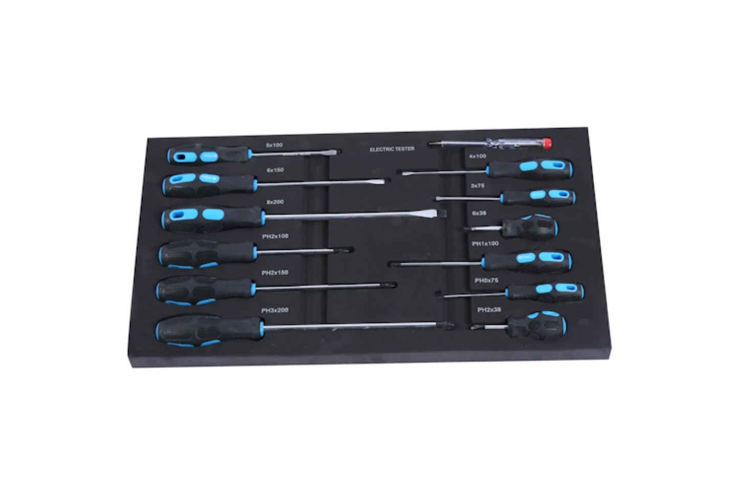 24.4 Inch Tool Cabinet Four Drawer Rolling Tool Chest With Key Lock Wheels Blue
