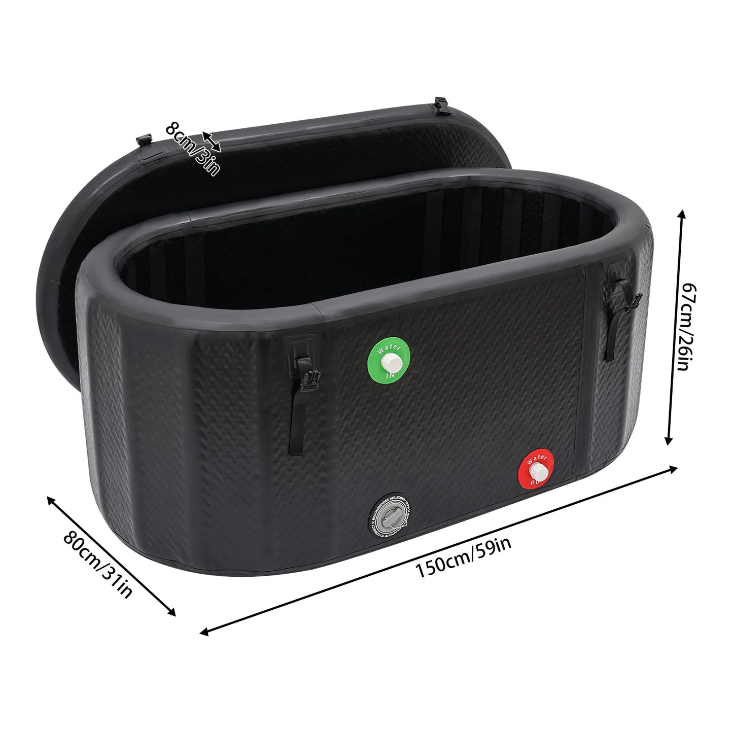 Professional Collapsible Ice Bath Tub XL Athlete Recovery