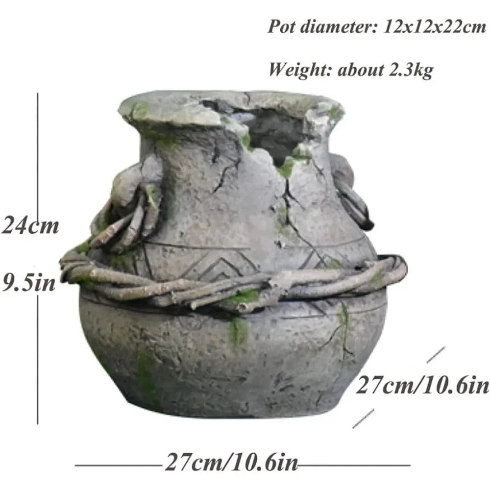 Large Garden Rattan Flowerpot Basket Planter Outdoor