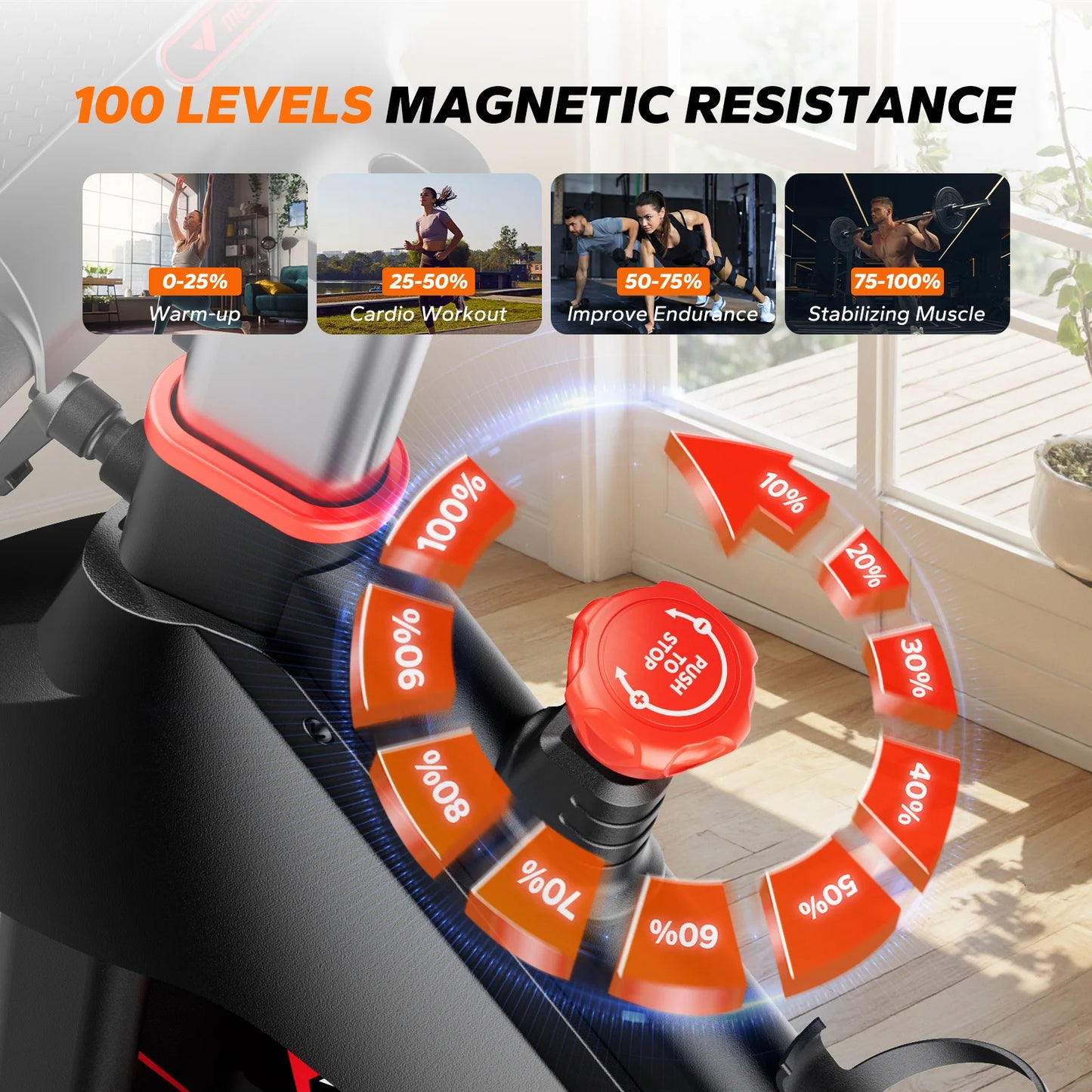 MERACH S38 Indoor Cycling Bike With Bluetooth Magnetic Resistance App 300 Lbs
