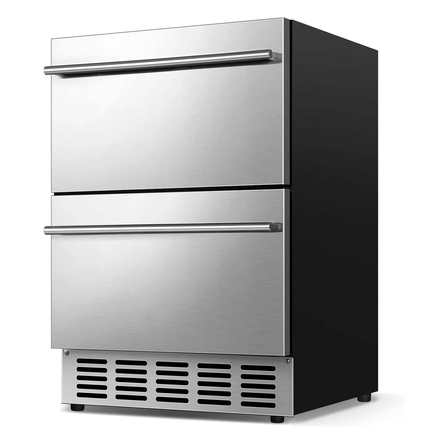 Outdoor Refrigerator With Wheels 24 Inch Undercounter Beverage Fridge 120 Cans