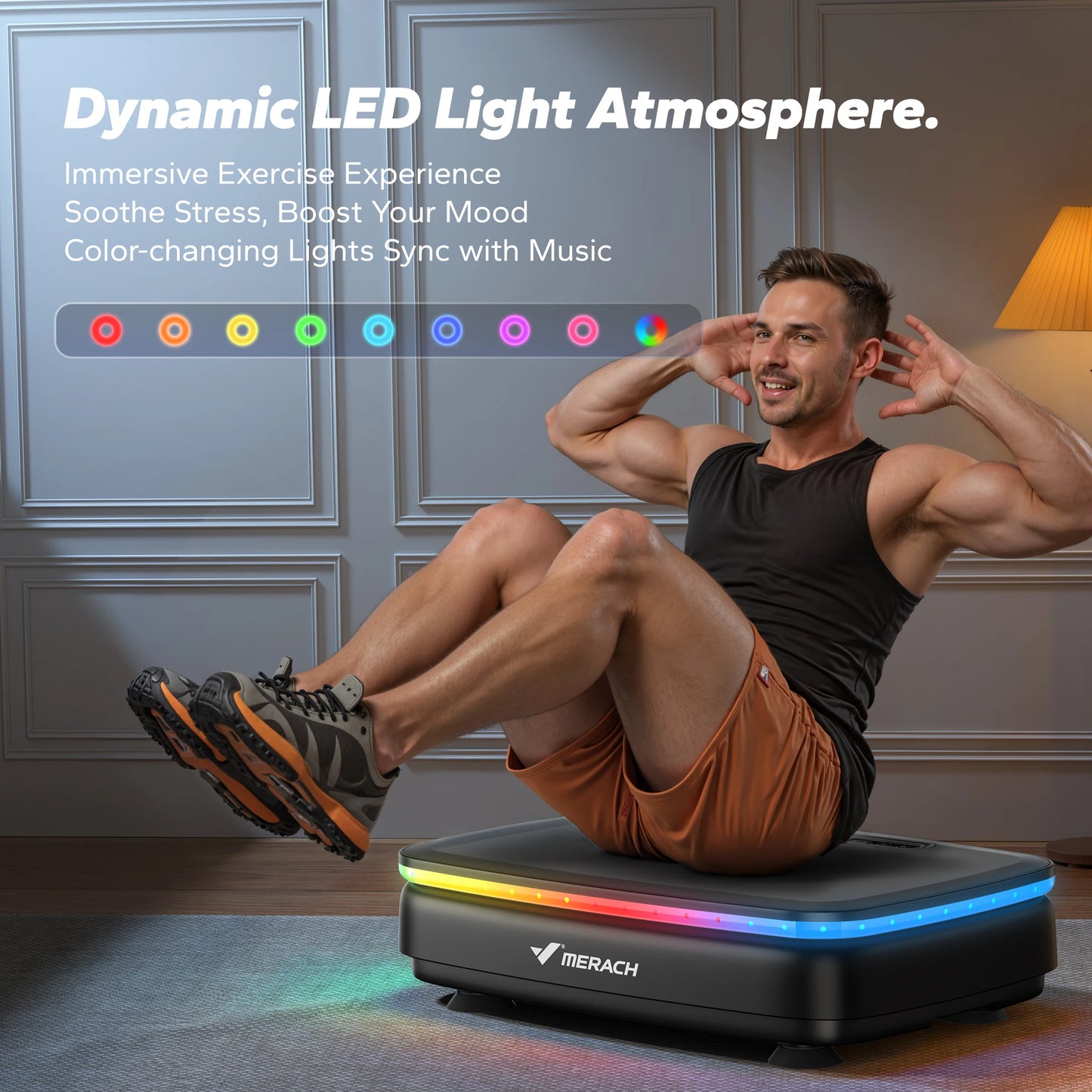 Merach Vibration Plate Exercise Machine With Remote Lymphatic Drainage