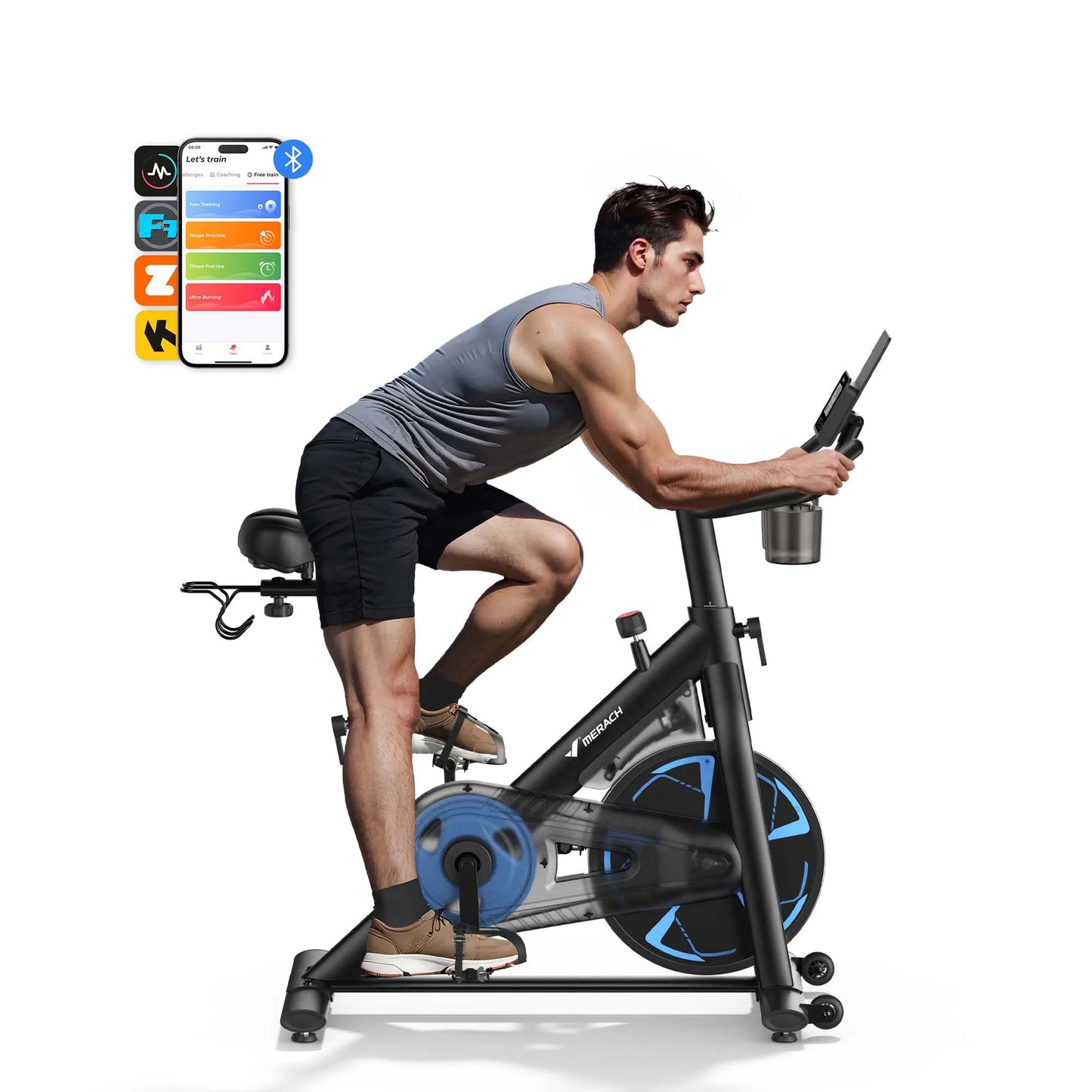 MERACH Exercise Bike S36 For Home Magnetic Cycling With App And 330lb Capacity